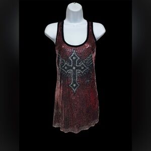 Vocal Apparel sequined tank size small